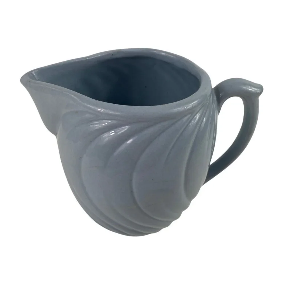 Vintage Blue Swirl Art Deco Ceramic Water Juice Pitcher - Picture 2 of 12
